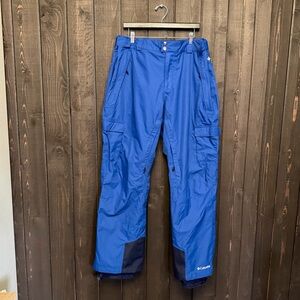 Columbia Omni-Heat Omni-Tech Womens Blue Snow Ski Pants Waterproof Insulated XXL